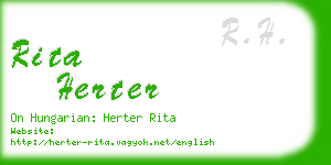 rita herter business card